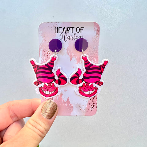 Wonderland Cat Dangle Earrings