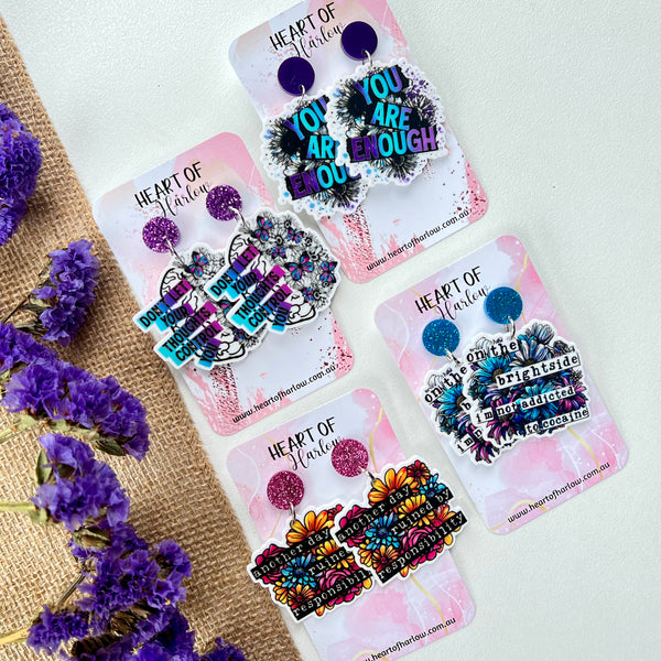 You Are Enough Dangle Earrings