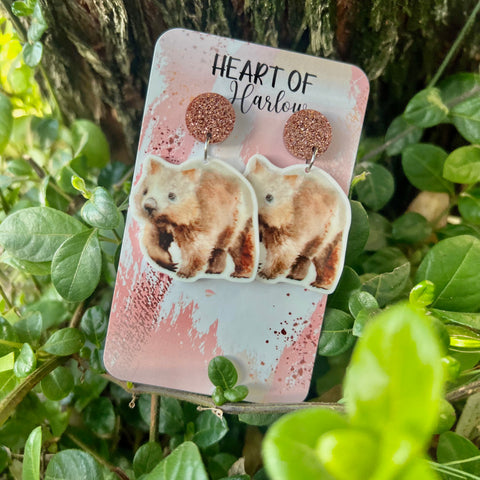 Wombat Dangle Earrings