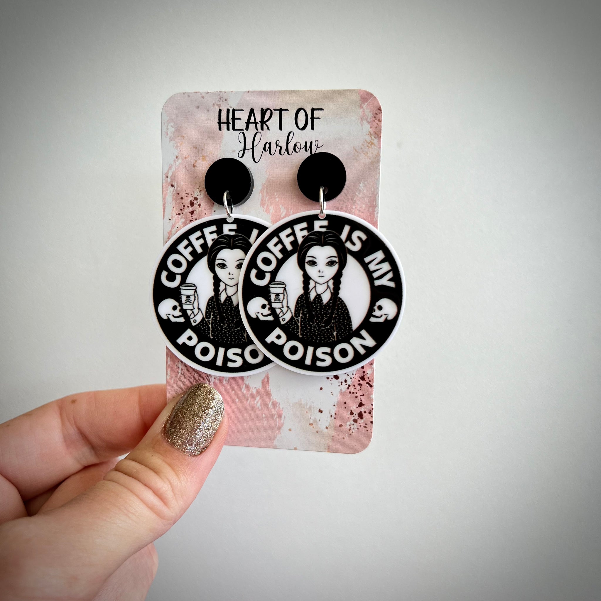 Coffee is My Poison Dangle Earrings