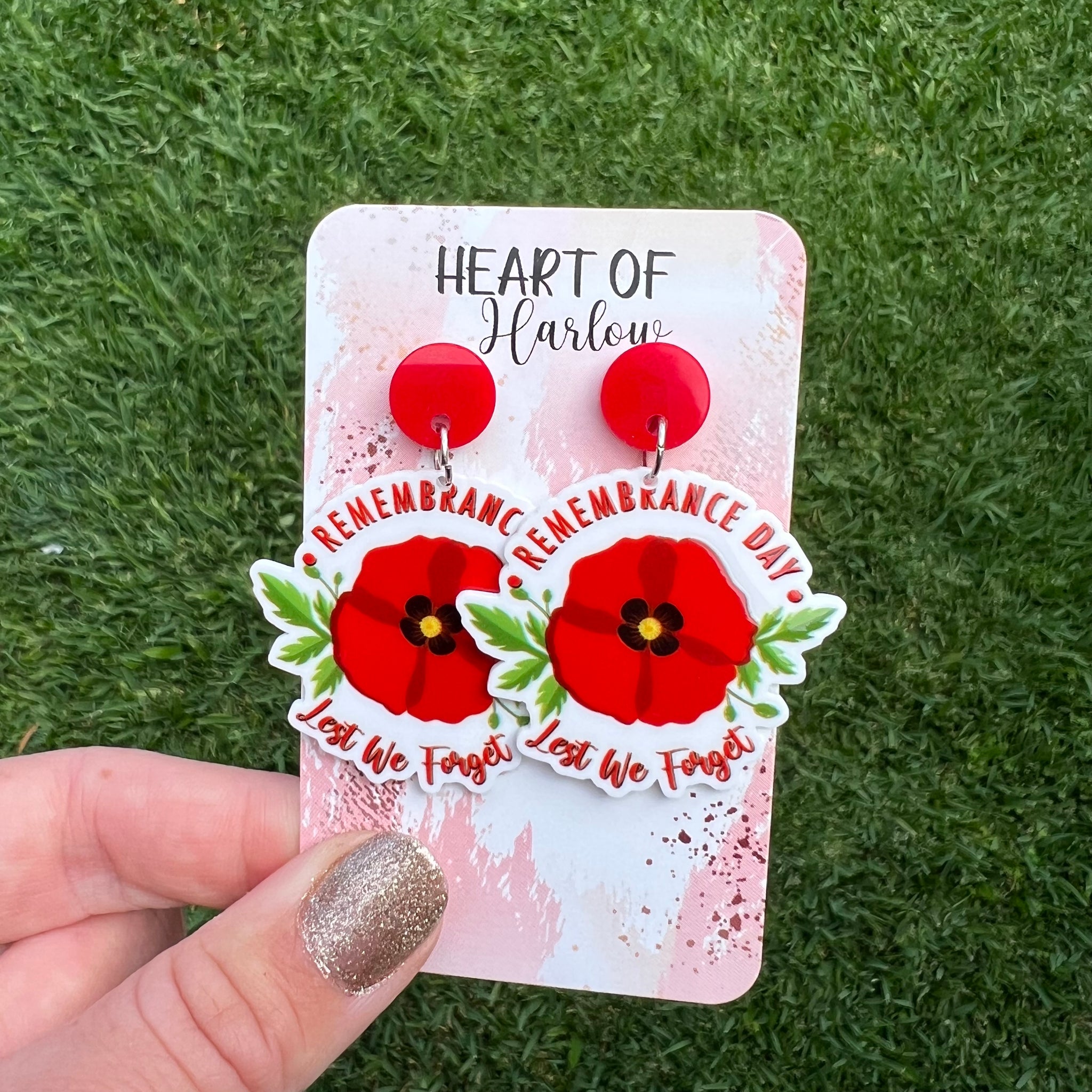 Remembrance Day Dangle Earrings