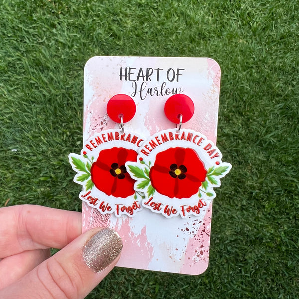 Remembrance Day Dangle Earrings