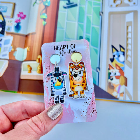 Aussie Dogs Onesies Dangle Earrings