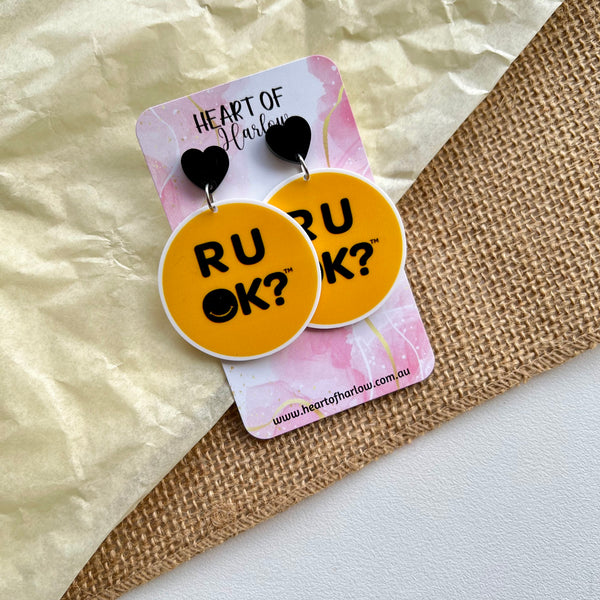 RUOK? Circle V2 Dangle Earrings