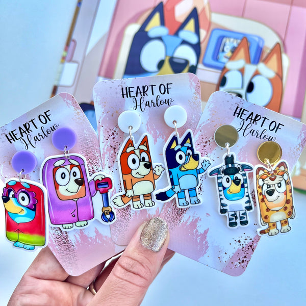 Aussie Dogs Dangle Earrings