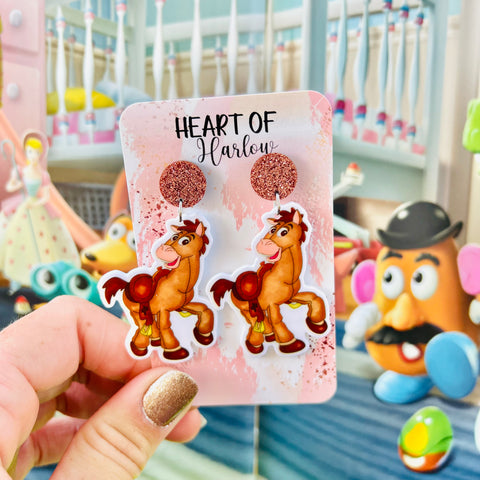 Toy Horse Dangle Earrings
