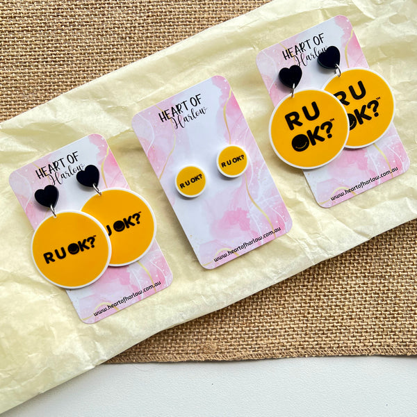 RUOK? Circle V2 Dangle Earrings