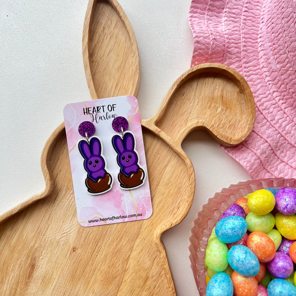 Chocolate Peeps Dangle Earrings