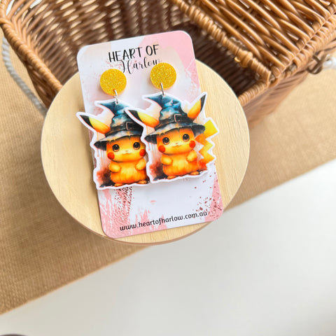 Pocket Pals Electric Wizard Dangle Earrings