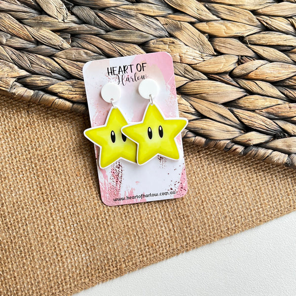 Plumber Brothers Star Dangle Earrings