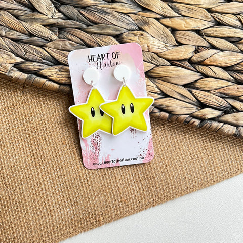 Plumber Brothers Star Dangle Earrings