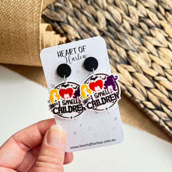 I Smell Children Dangle Earrings