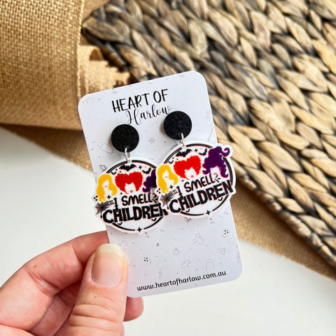 I Smell Children Dangle Earrings