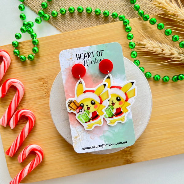 Pocket Pals Christmas Electric V2 Dangle Earrings