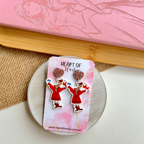 Sleeping Princess Animal Friends Dangle Earrings