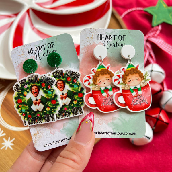 Santa! I Know Him Dangle Earrings