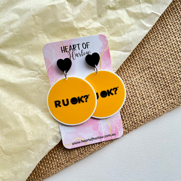 RUOK? Circle V1 Dangle Earrings