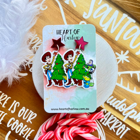 Toys Christmas Tree Dangle Earrings
