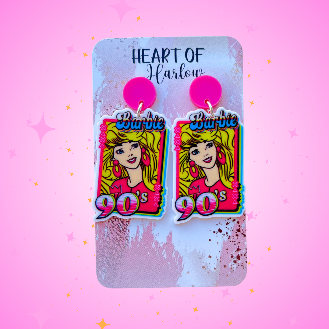 90's Fashion Doll Dangle Earrings