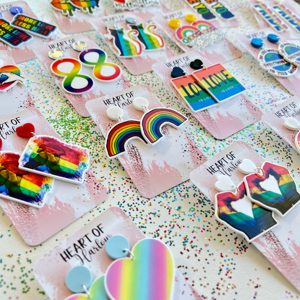 Rainbow Shapes Dangle Earrings