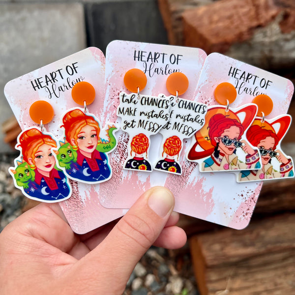 Frizzle Lizard Dangle Earrings