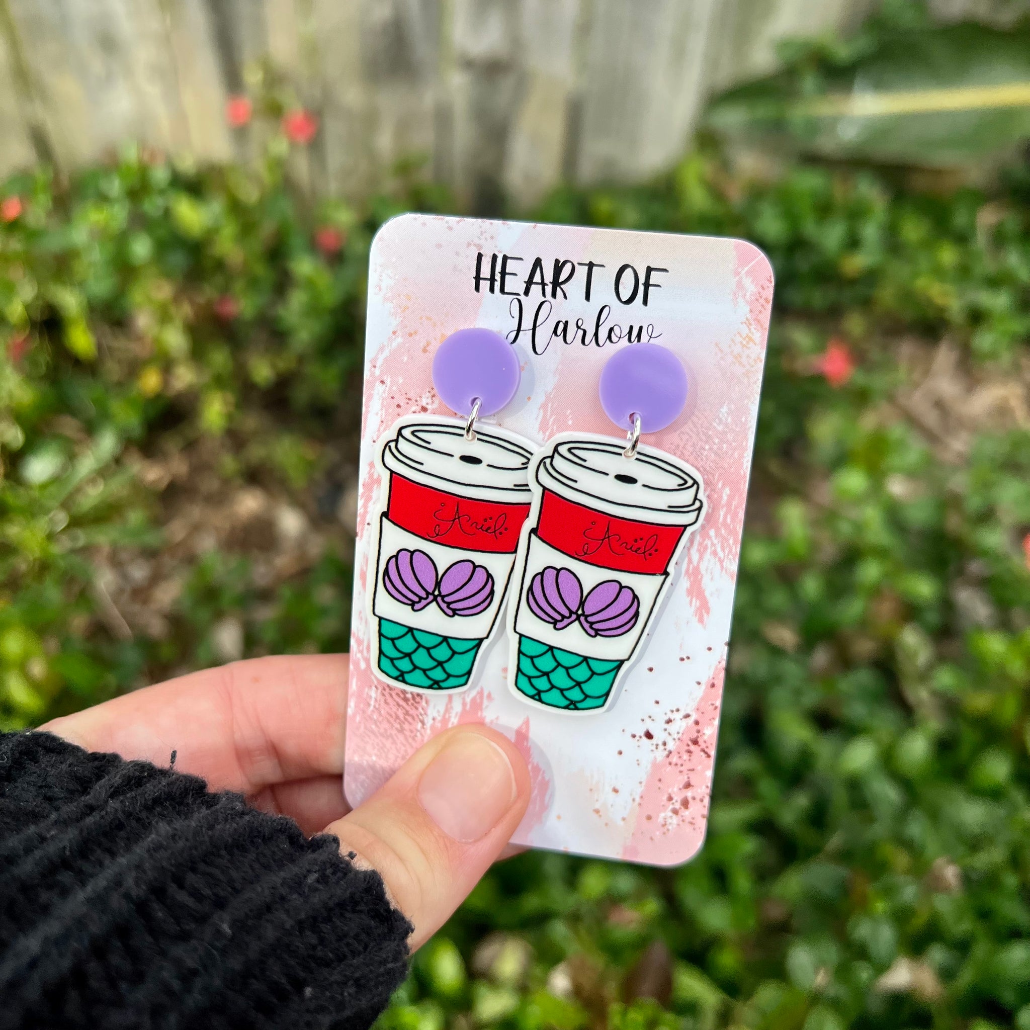 Under The Sea Coffee Dangle Earrings