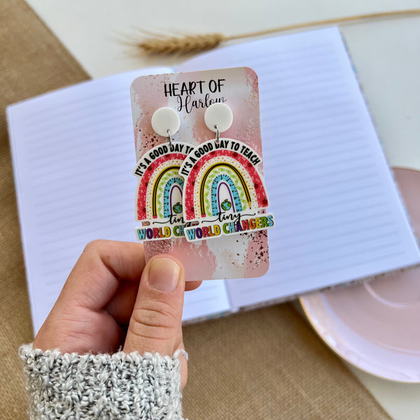 A Good Day to Teach Dangle Earrings