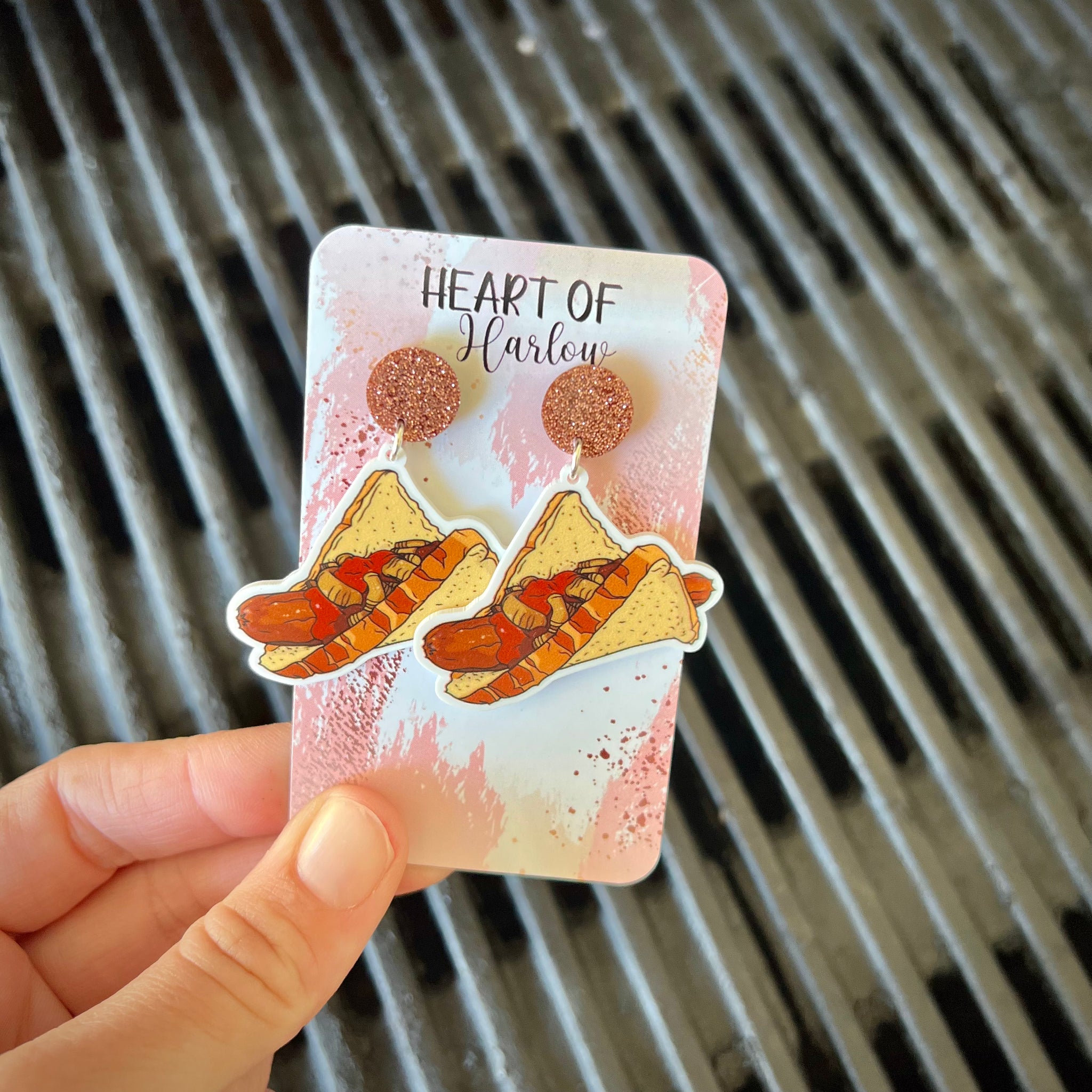 Sausage Sanga Dangle Earrings