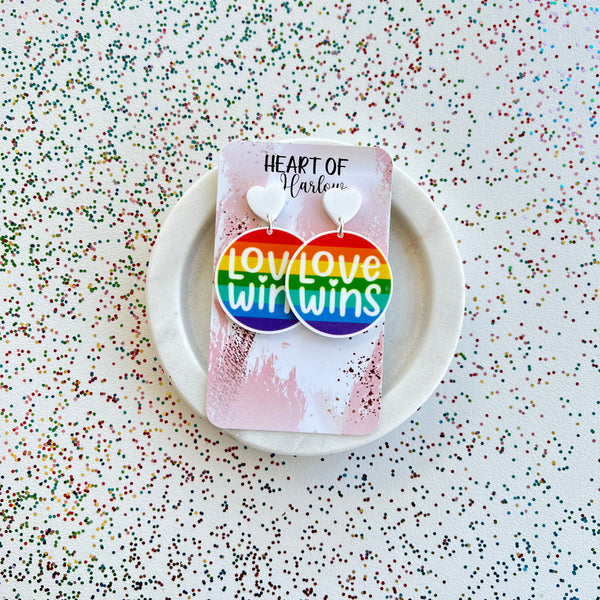 Love Wins Dangle Earrings