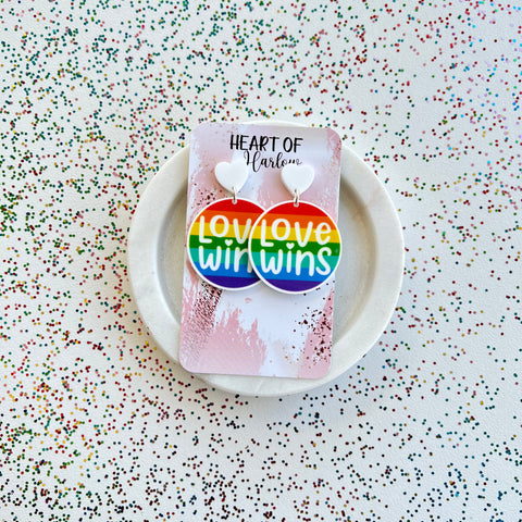 Love Wins Dangle Earrings