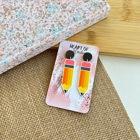 Pencil Dangle Earrings