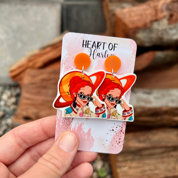 Frizzle Space Dangle Earrings