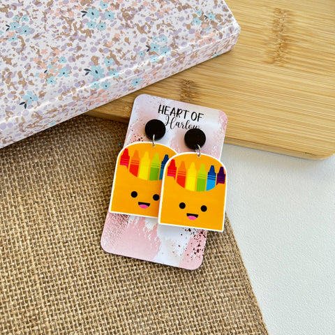 Crayon Box Dangle Earrings