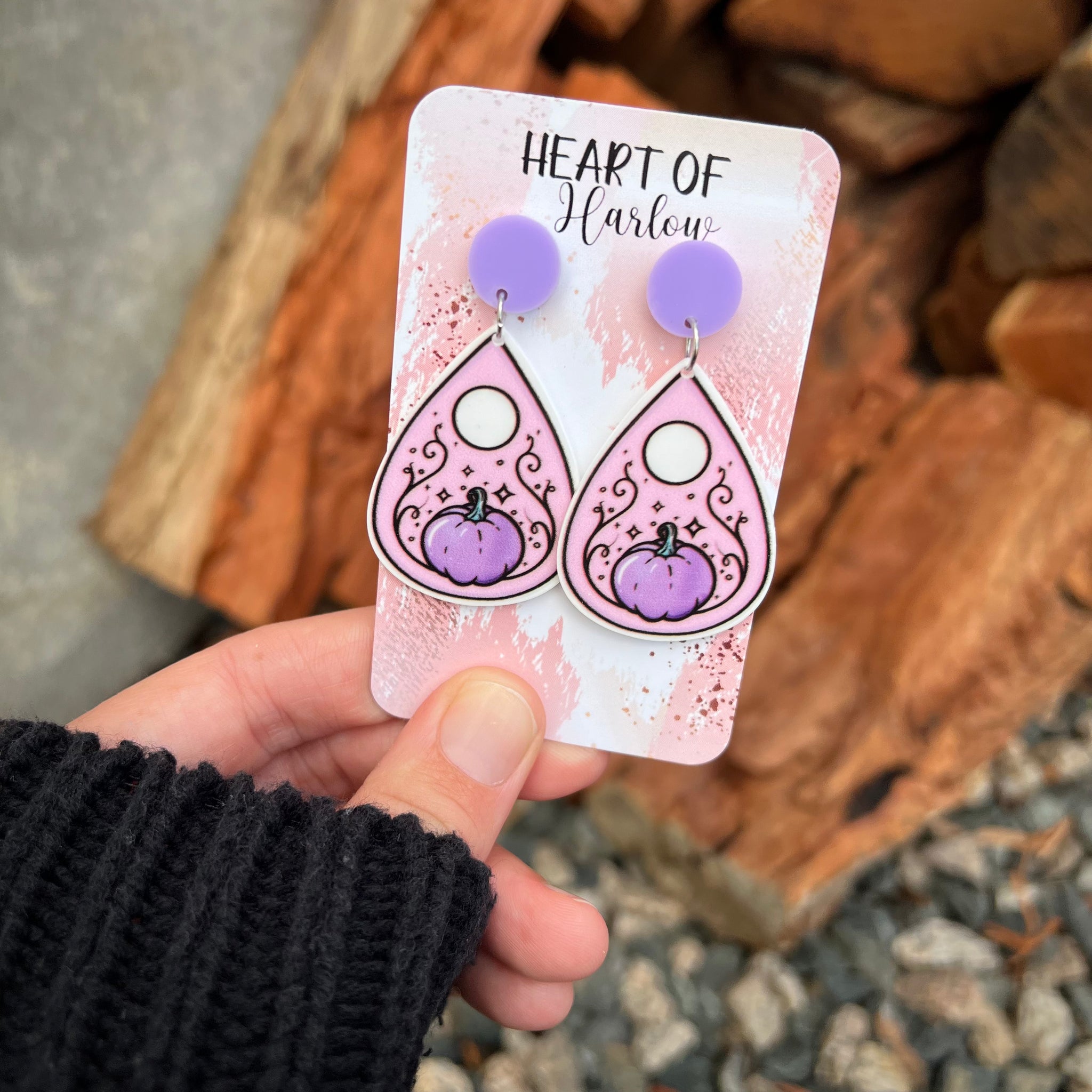 Pastel Pumpkin Dangle Earrings