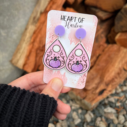 Pastel Pumpkin Dangle Earrings