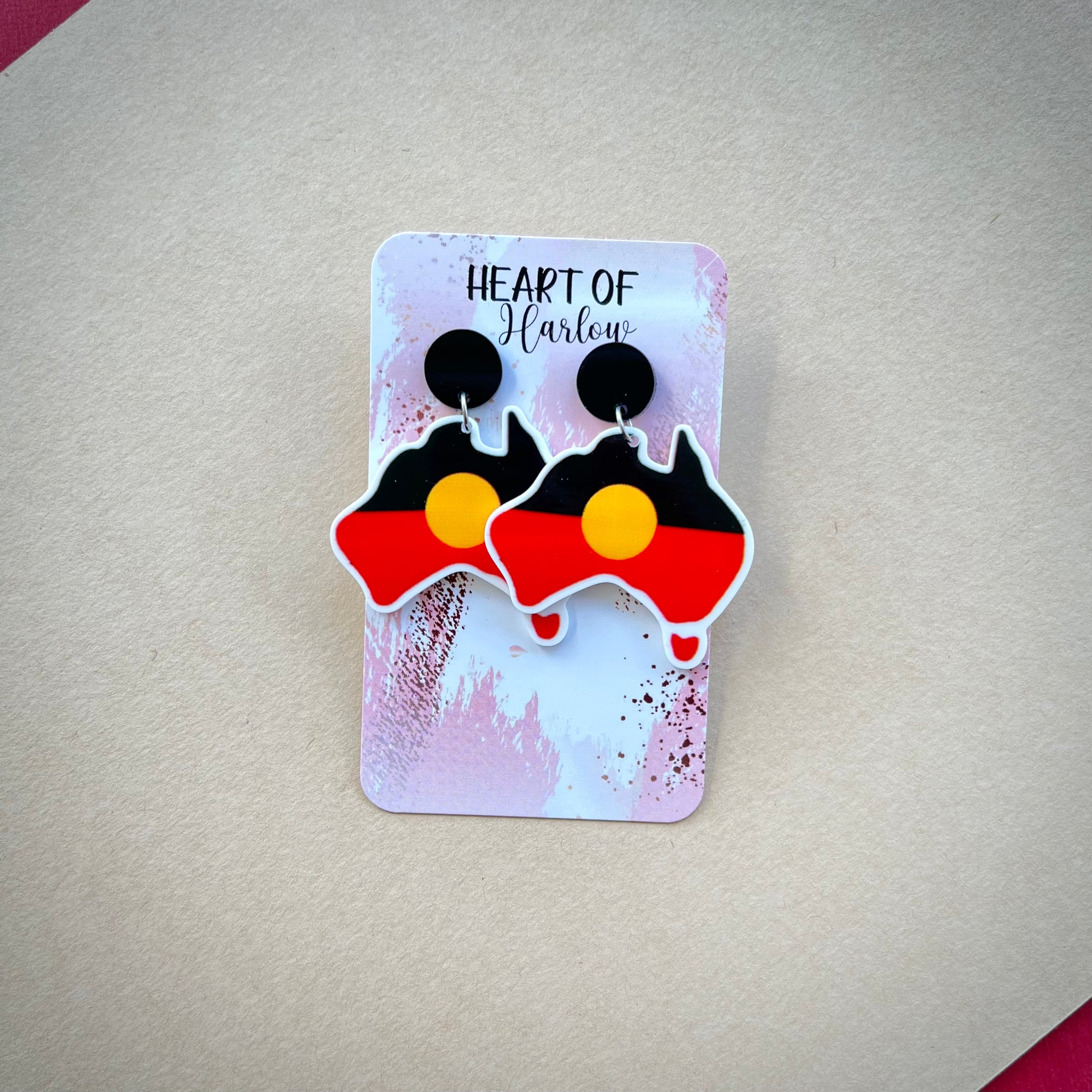 Aboriginal Australia V1 Dangle Earrings