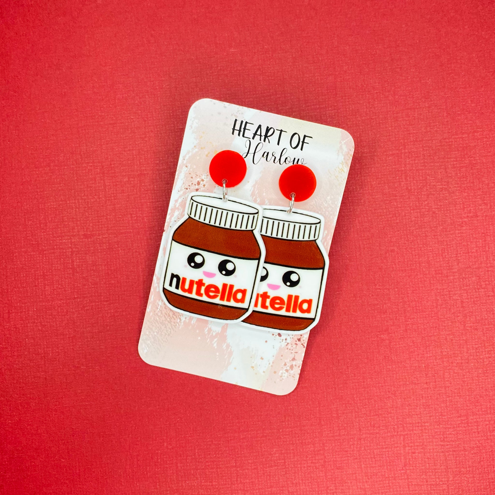 Nutella Jar Dangle Earrings