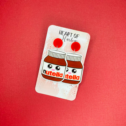 Nutella Jar Dangle Earrings