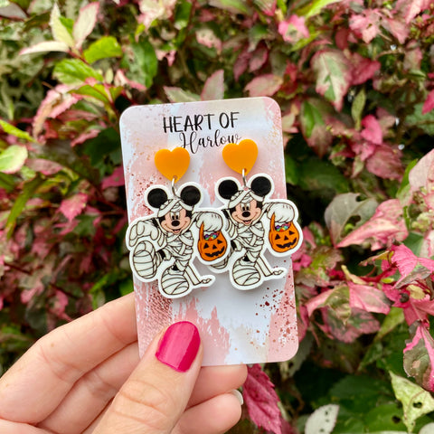 Mickey the Mummy Dangle Earrings