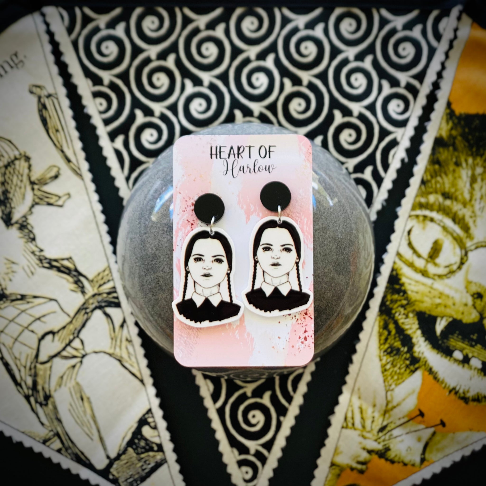 Wednesday Adams Dangle Earrings