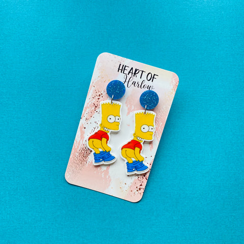 Bart Bum Dangle Earrings