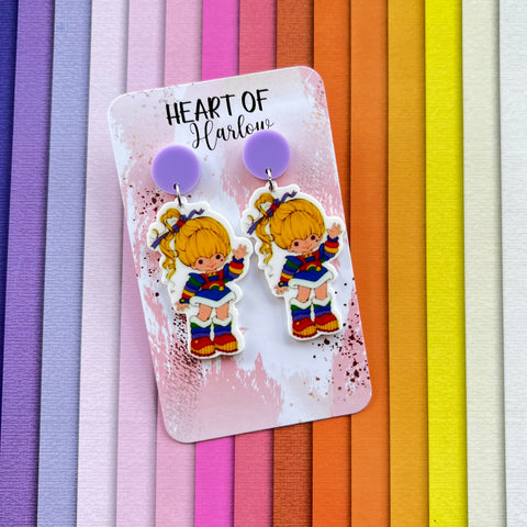 Rainbow Brite Dangle Earrings