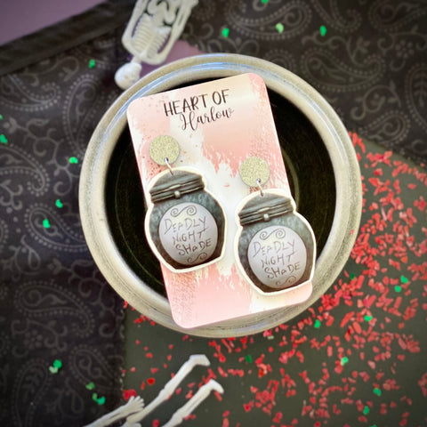 Deadly Nightshade Dangle Earrings