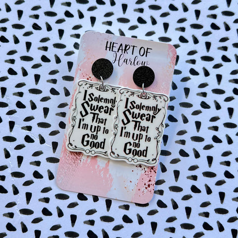 I Solemnly Swear Dangle Earrings