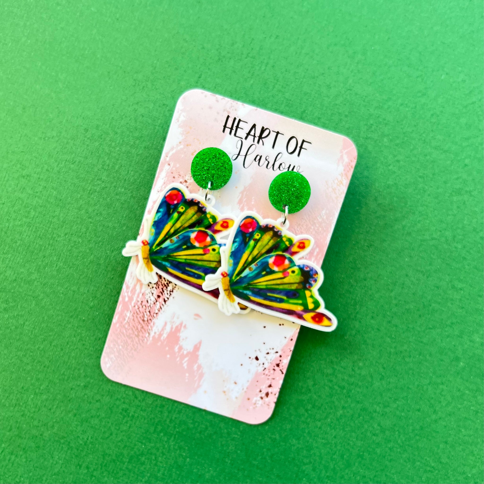 The Very Hungry Caterpillar Butterfly Dangle Earrings