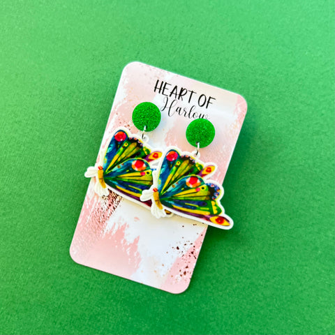 The Very Hungry Caterpillar Butterfly Dangle Earrings