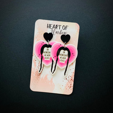 We Wear Black Dangle Earrings