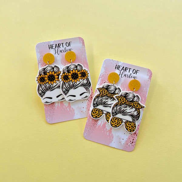 Sunflower Gal Dangle Earrings