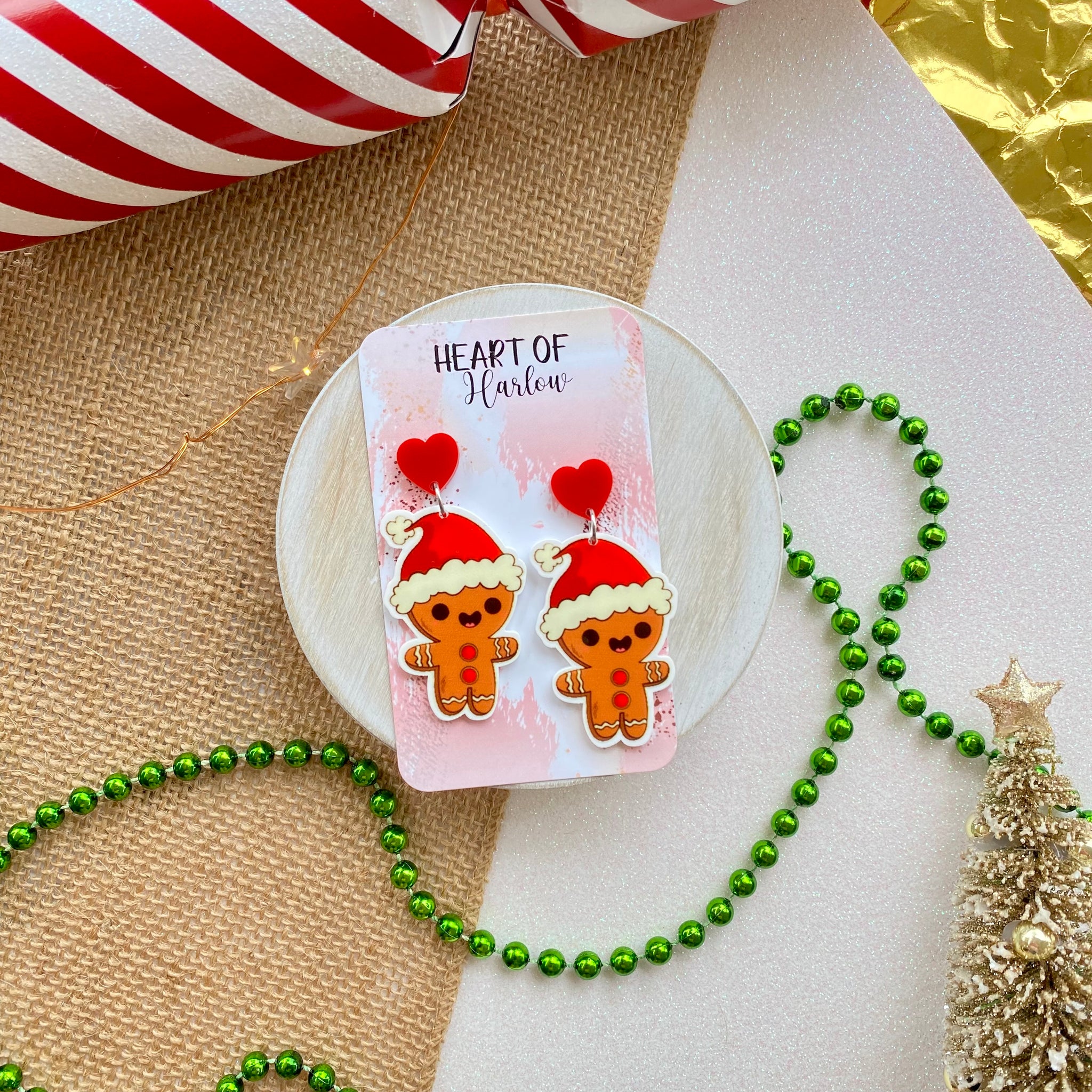 Gingerbread Cutie Dangle Earrings