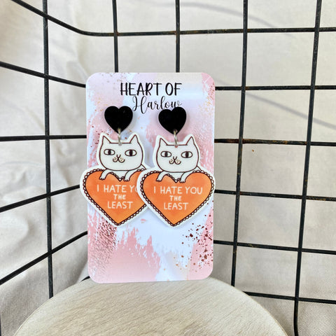 I Hate You The Least Dangle Earrings